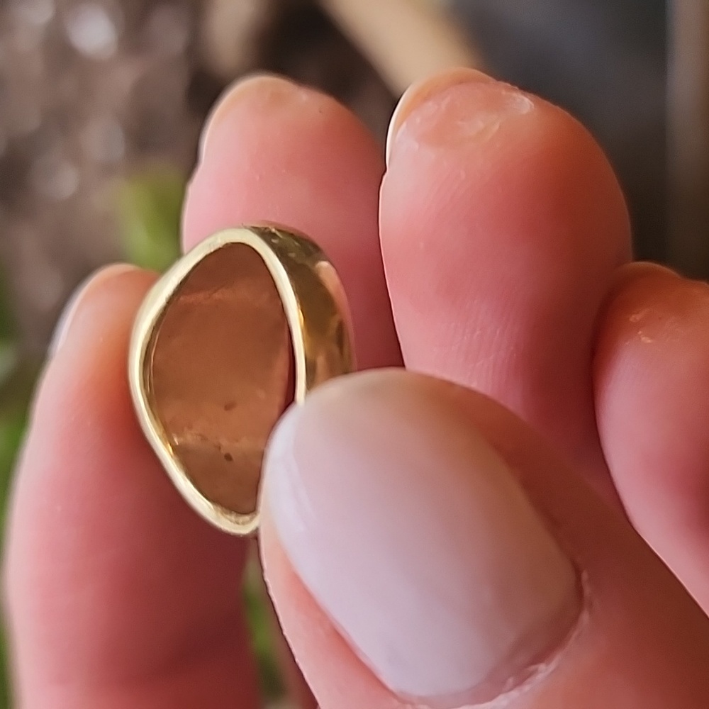 Brass Signet Pinky Ring - Picture 4 of 7